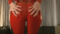Latex ass jerkoff instruction
